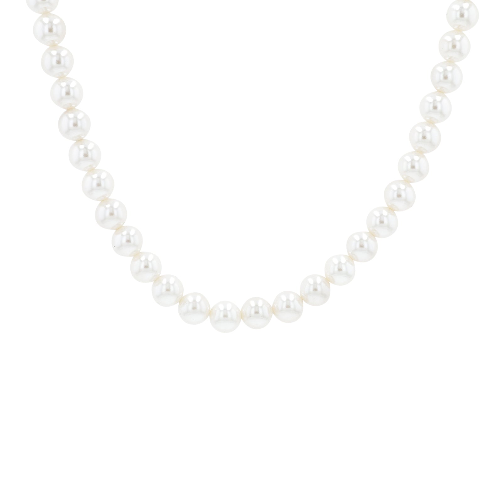 Silver 7 MM Pearl Necklace