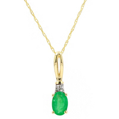 14K Gemstone Oval Pendants<p><strong>More Colors Available</p></strong>