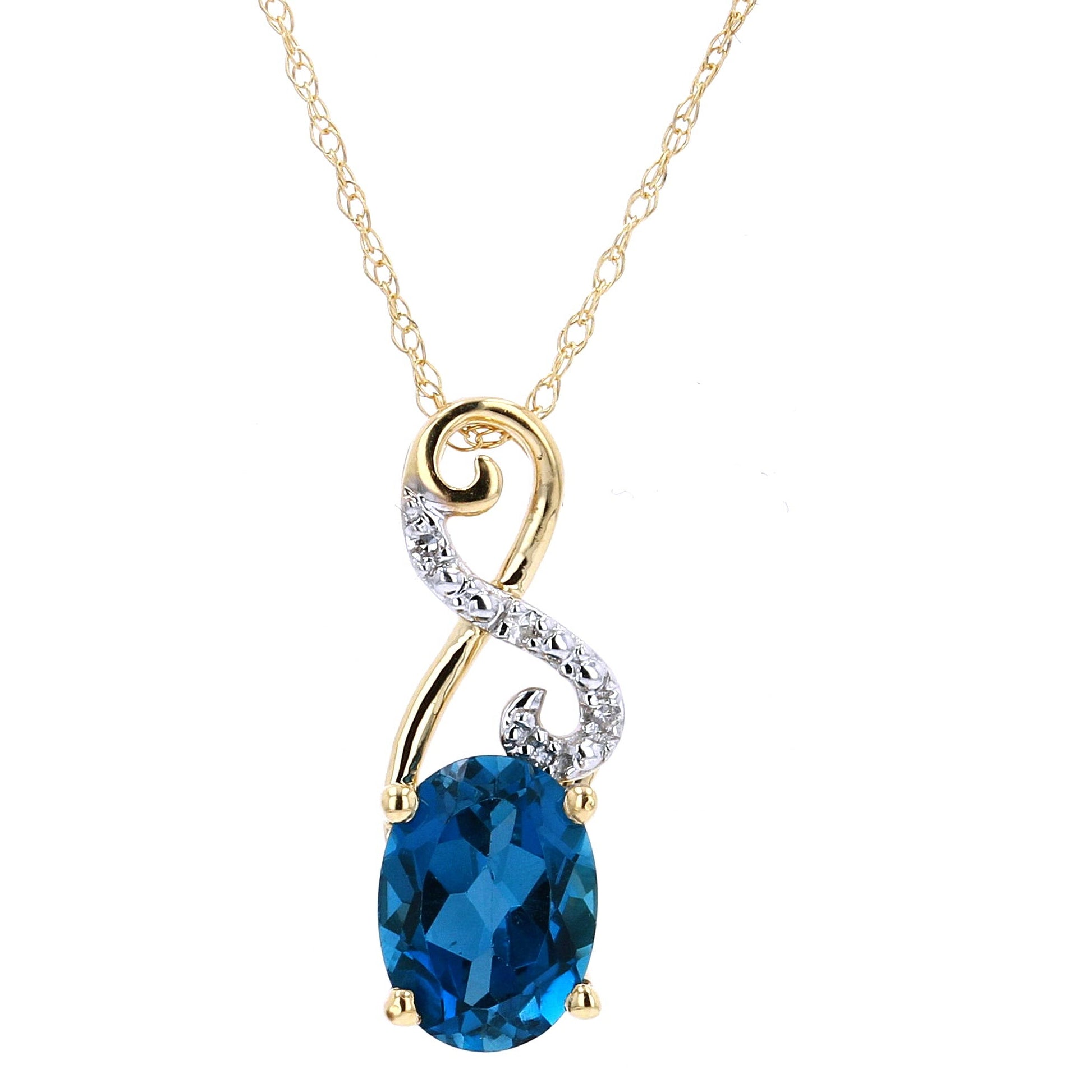 14K Gemstone Infinity Pendant<p><strong>More Colors Available</p></strong>