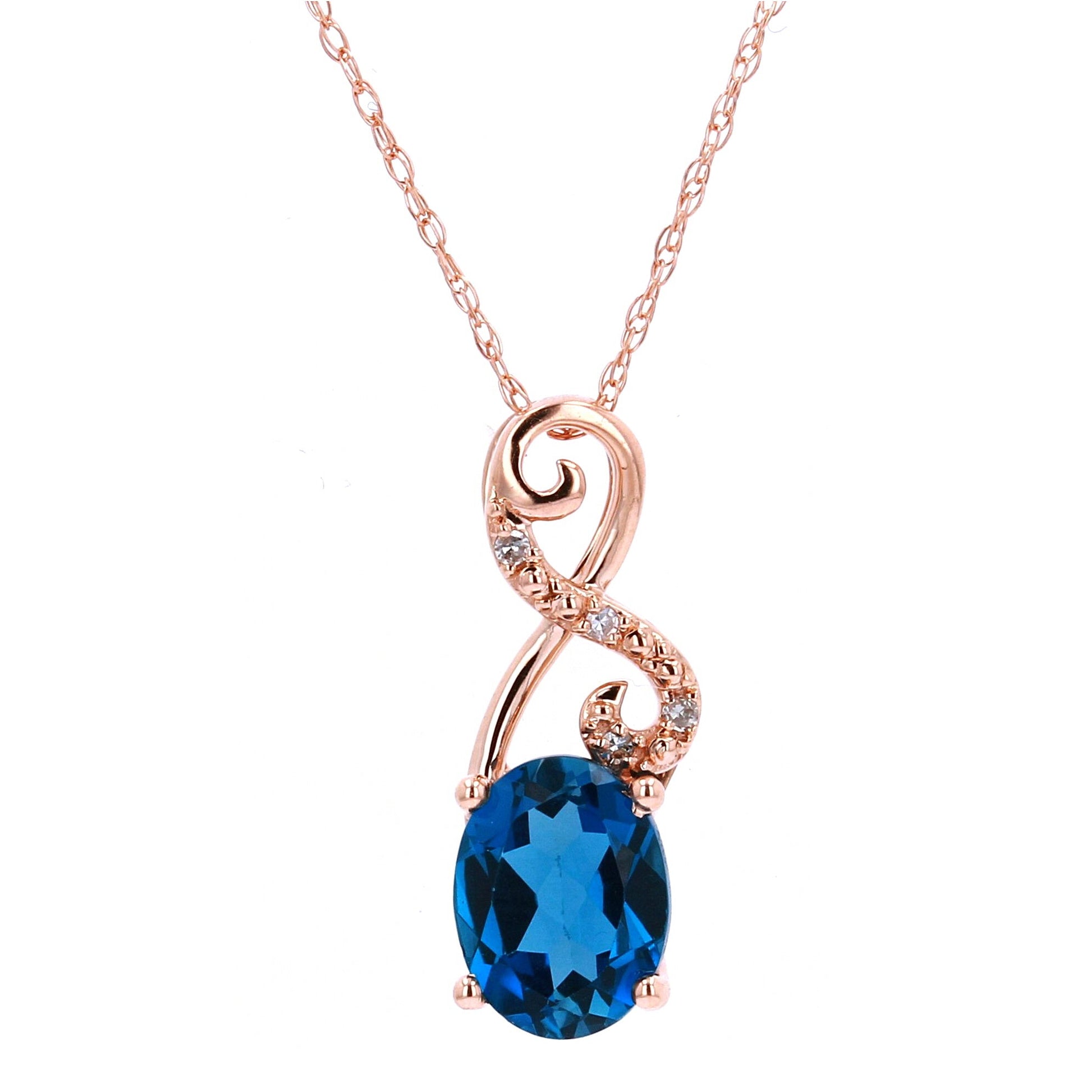 14K Gemstone Infinity Pendant<p><strong>More Colors Available</p></strong>