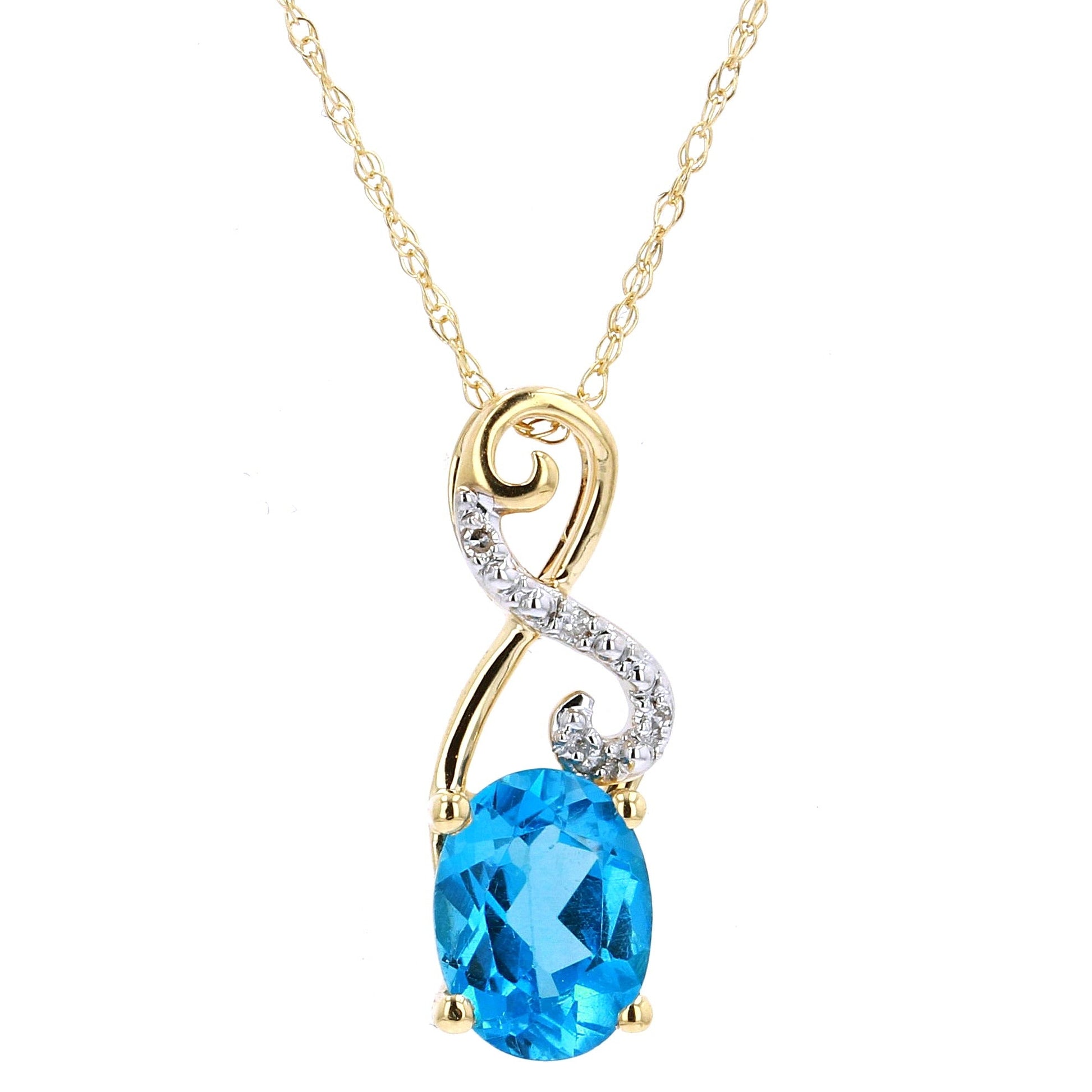 14K Gemstone Infinity Pendant<p><strong>More Colors Available</p></strong>
