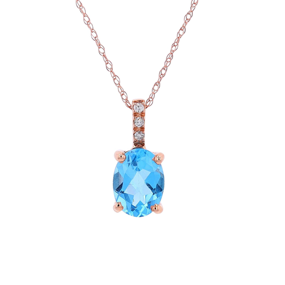 14K YG Oval Gemstone Pendant<p><strong>More Colors Available</p></strong>