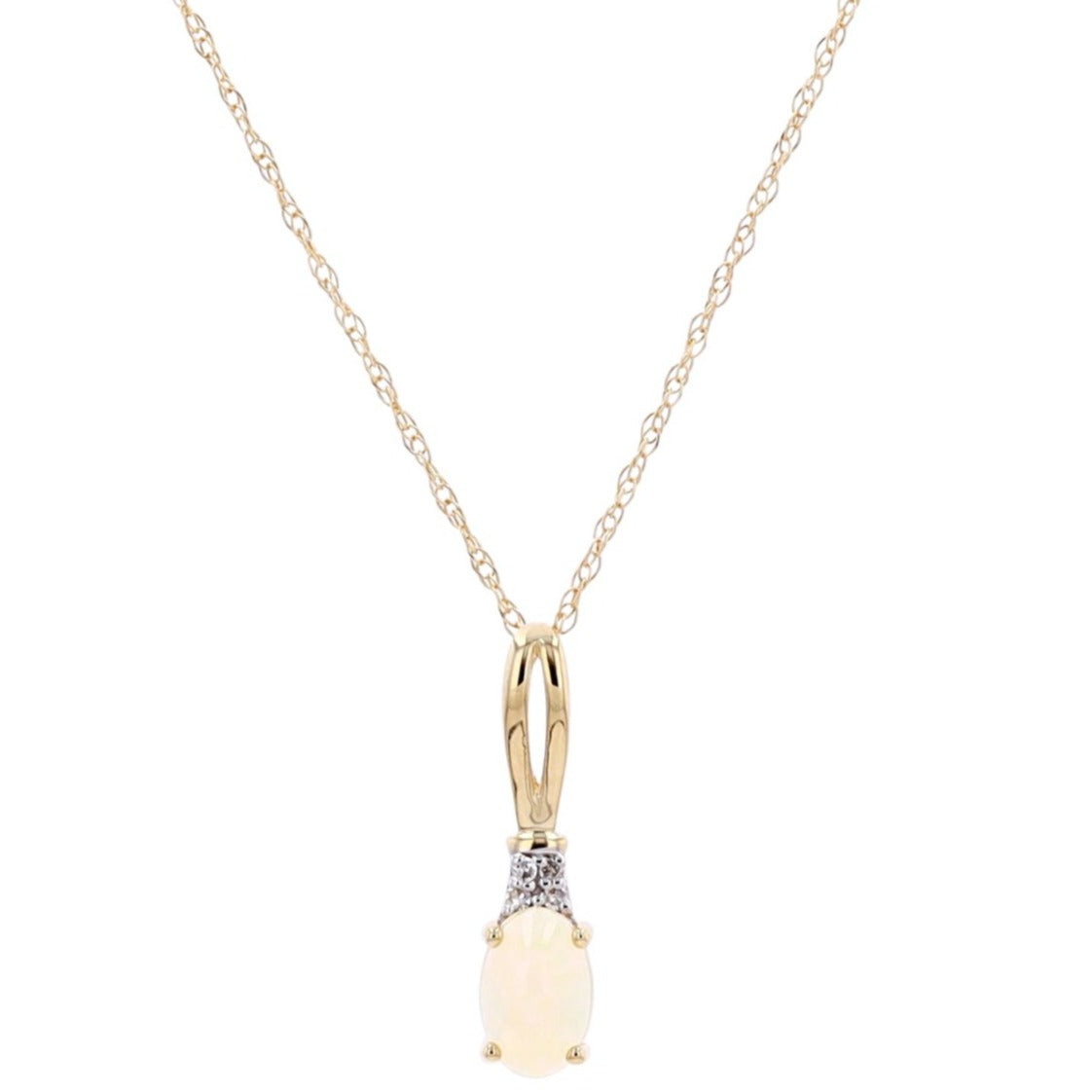 14K Gemstone Oval Pendants<p><strong>More Colors Available</p></strong>