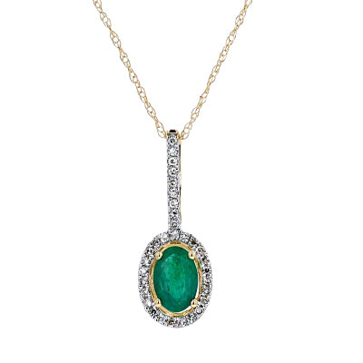 14K Oval Gemstone Pendant<p><strong>More Colors Available</p></strong>