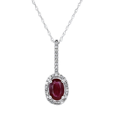 14K Oval Gemstone Pendant<p><strong>More Colors Available</p></strong>