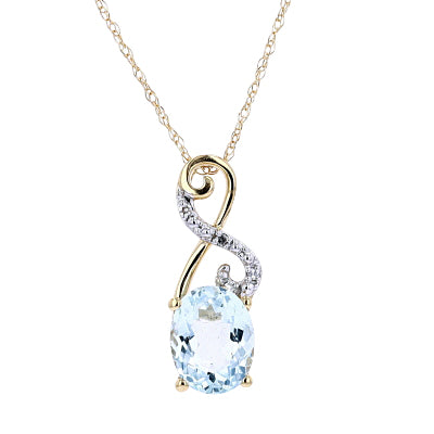 14K Aqua Infinity Pendant<p><strong>More Colors Available</p></strong>