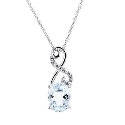14K Aqua Infinity Pendant<p><strong>More Colors Available</p></strong>