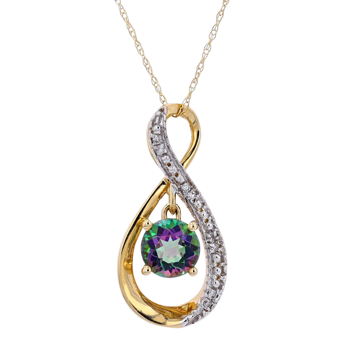 14K Dancing Gemstone Pendant<p><strong>More Colors Available</p></strong>