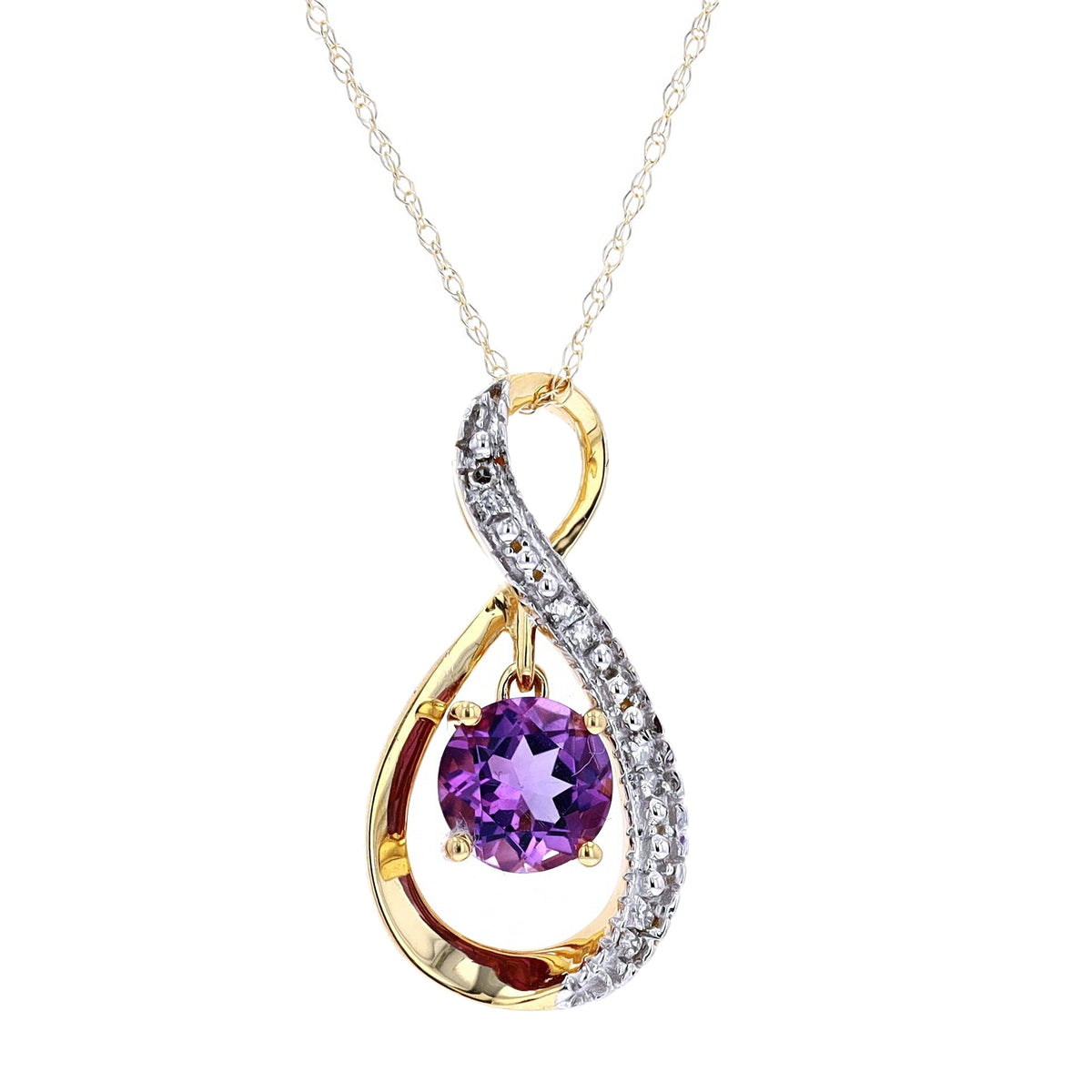 14K Dancing Gemstone Pendant<p><strong>More Colors Available</p></strong>