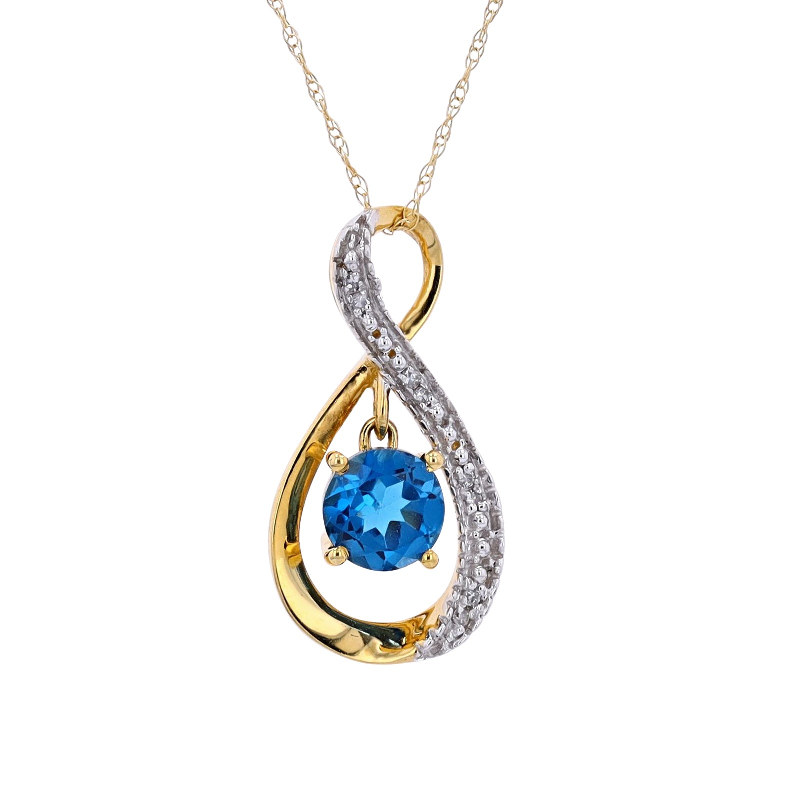 14K Dancing Gemstone Pendant<p><strong>More Colors Available</p></strong>