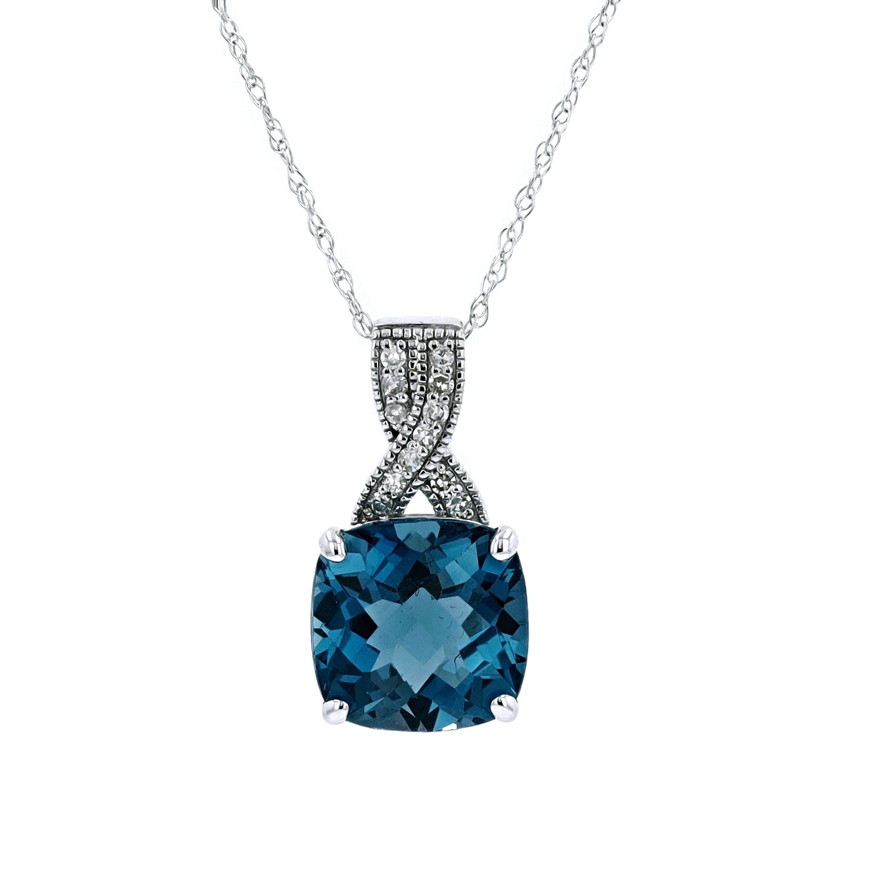 14K London Blue Topaz Pendant<p><strong>More Colors Available</p></strong>