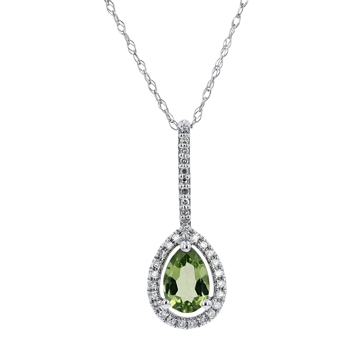 14K Pear Cut Gemstone Pendant<p><strong>More Colors Available</p></strong>