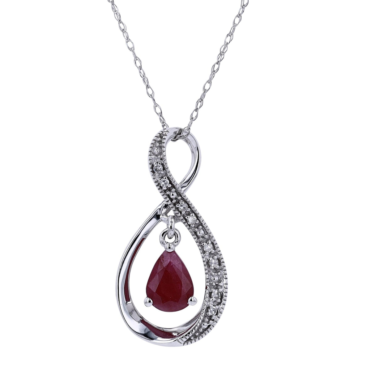 14K Infinity Gemstone Pendant<p><strong>More Colors Available</p></strong>