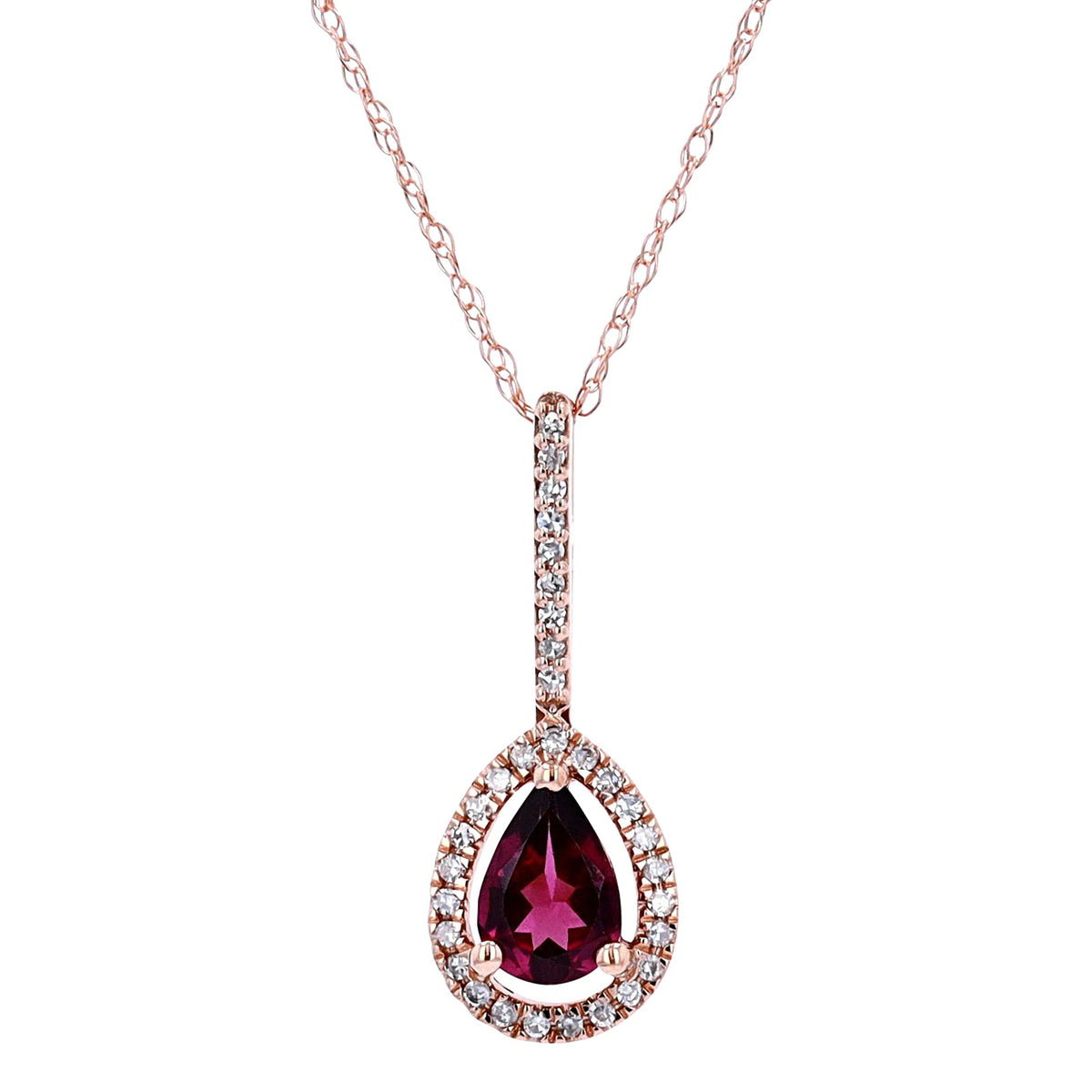14K Pear Cut Gemstone Pendant<p><strong>More Colors Available</p></strong>
