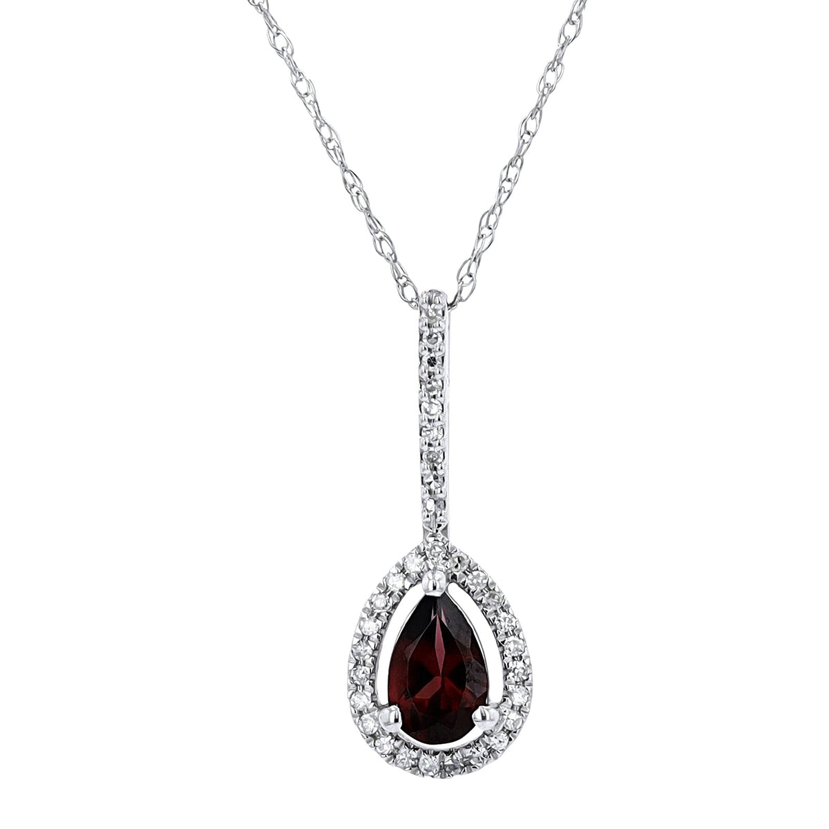 14K Pear Cut Gemstone Pendant<p><strong>More Colors Available</p></strong>