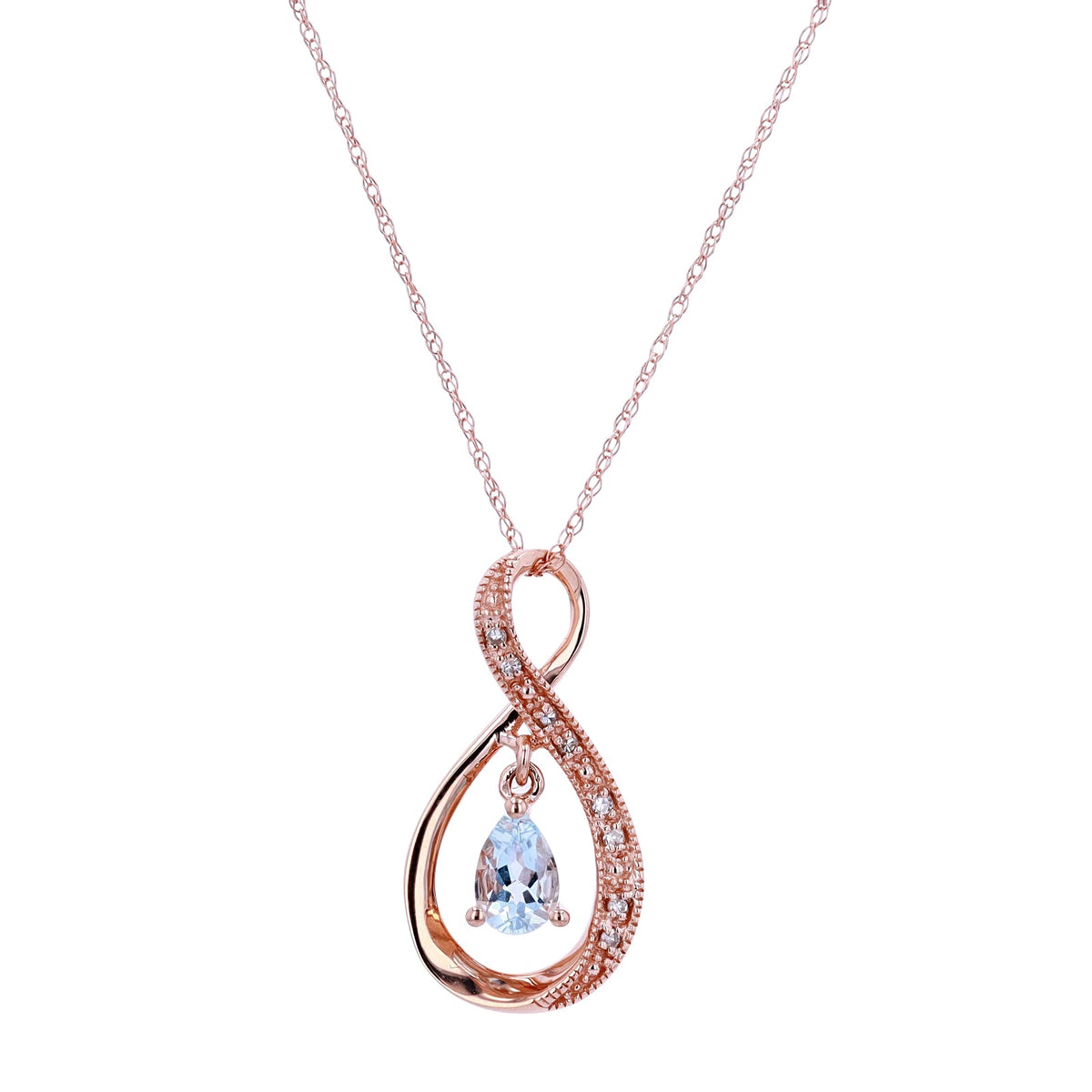 14K Infinity Gemstone Pendant<p><strong>More Colors Available</p></strong>