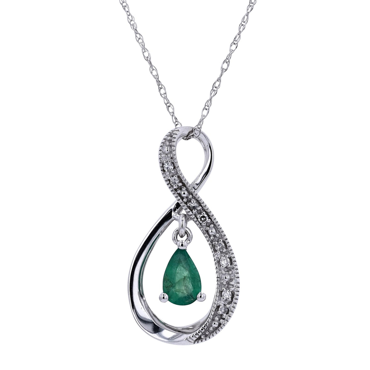 14K Infinity Gemstone Pendant<p><strong>More Colors Available</p></strong>