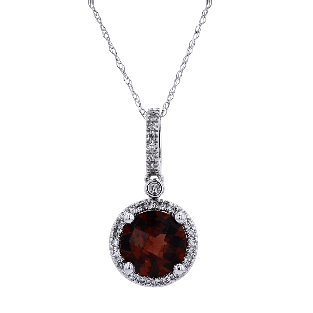 14K Halo Gemstone Pendant<p><strong>More Colors Available</p></strong>