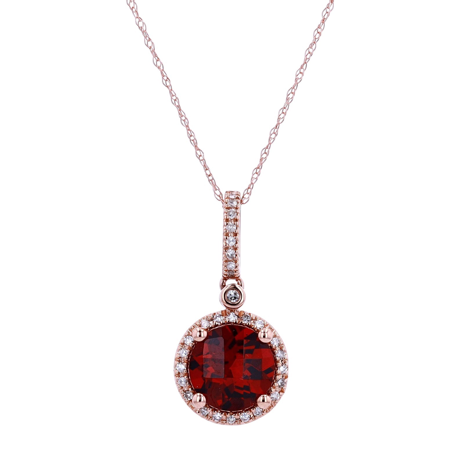14K Halo Gemstone Pendant<p><strong>More Colors Available</p></strong>