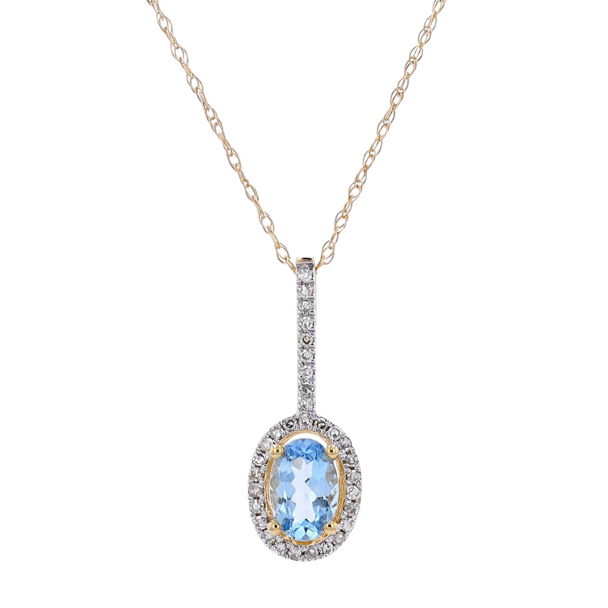 14K Oval Gemstone Pendant<p><strong>More Colors Available</p></strong>