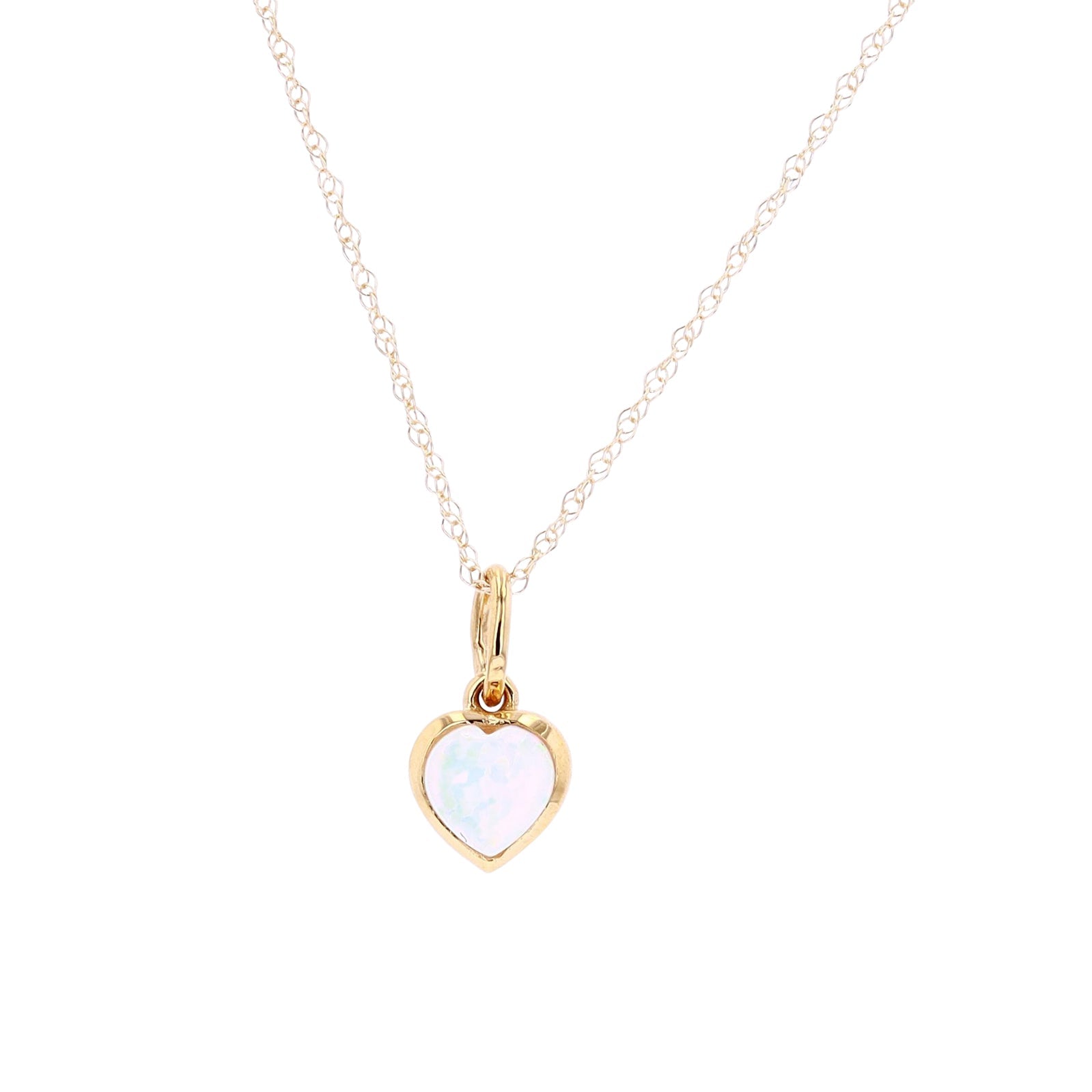 10K YG Gemstone Heart Pendant<p><strong>More Colors Available</p></strong>
