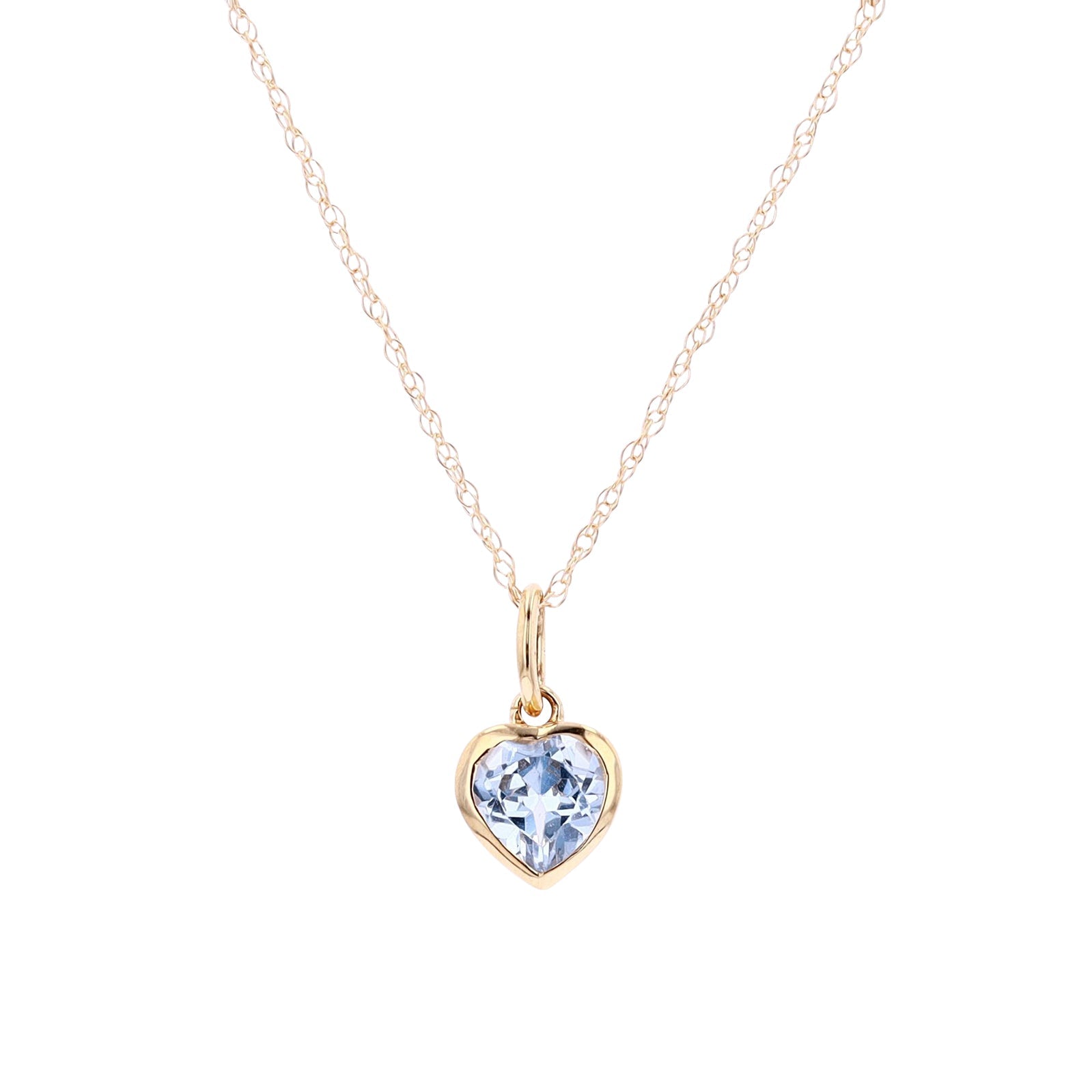 10K YG Gemstone Heart Pendant<p><strong>More Colors Available</p></strong>