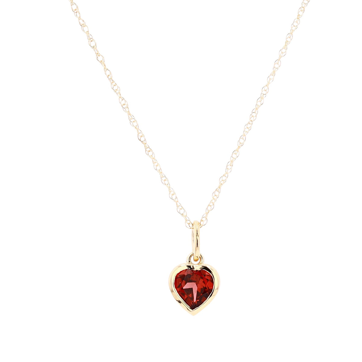10K YG Gemstone Heart Pendant<p><strong>More Colors Available</p></strong>