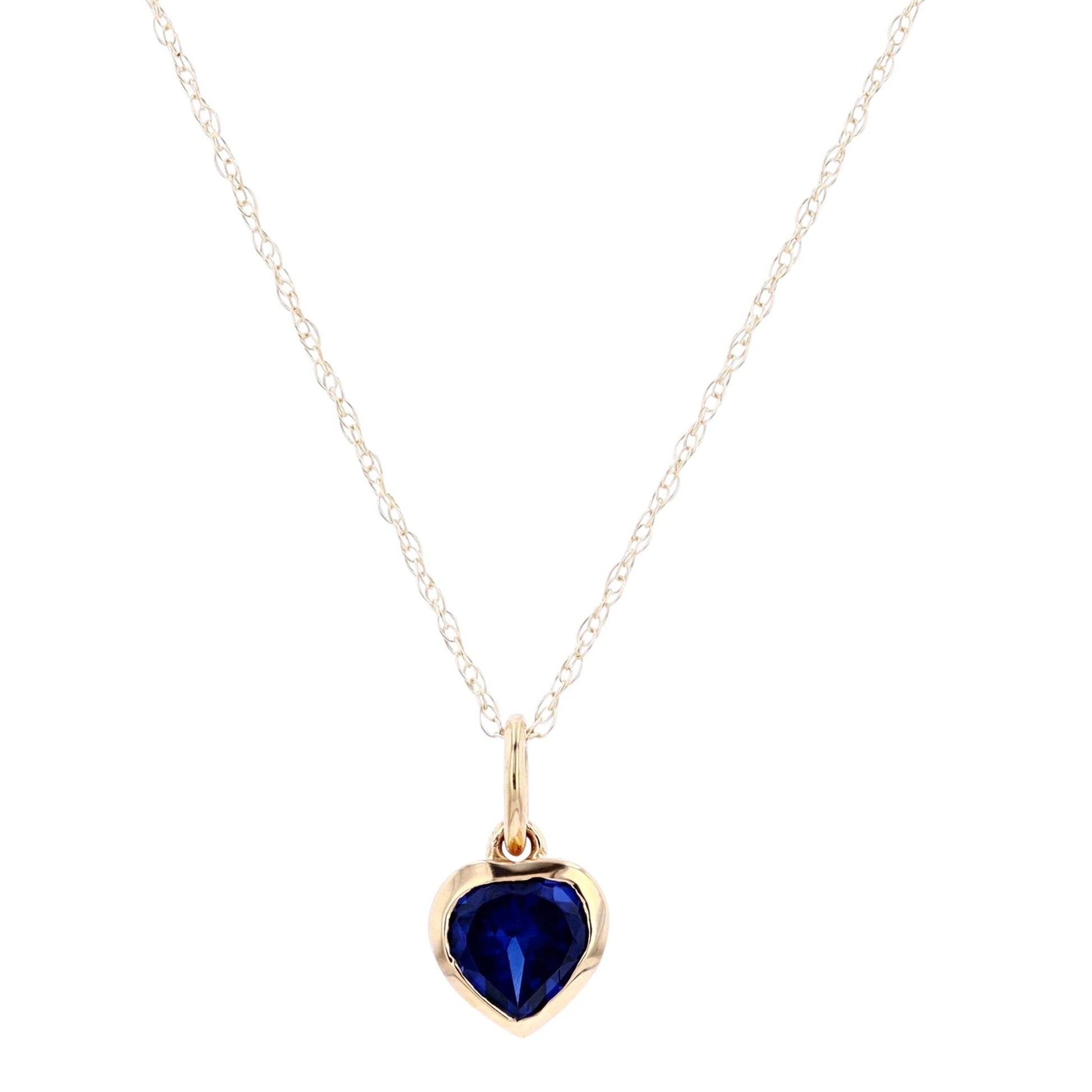 10K YG Gemstone Heart Pendant<p><strong>More Colors Available</p></strong>