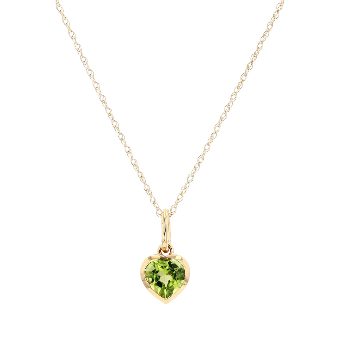 10K YG Gemstone Heart Pendant<p><strong>More Colors Available</p></strong>