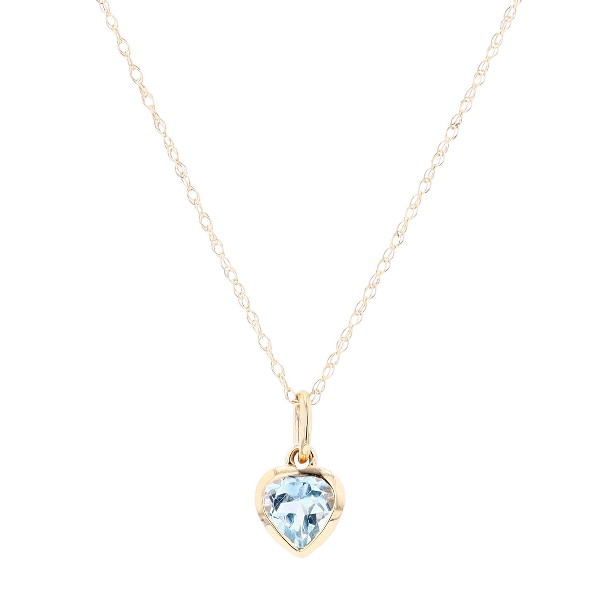 10K YG Gemstone Heart Pendant<p><strong>More Colors Available</p></strong>