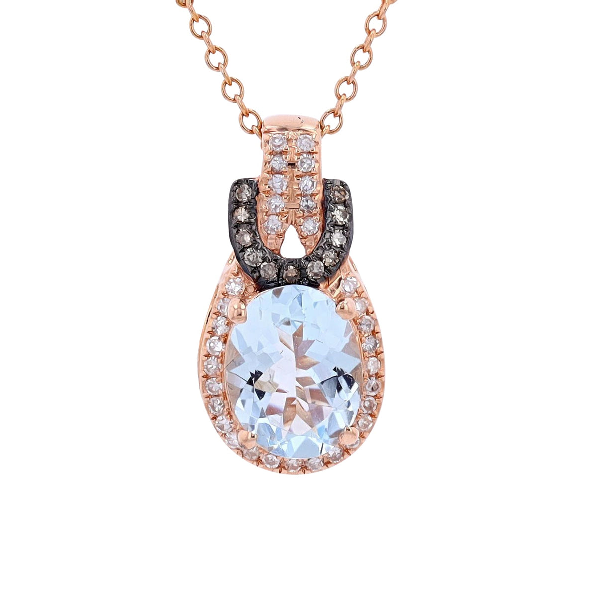 14K EFFY RG Aqua & Diamond Pendant<p><strong>$389</p></strong>
