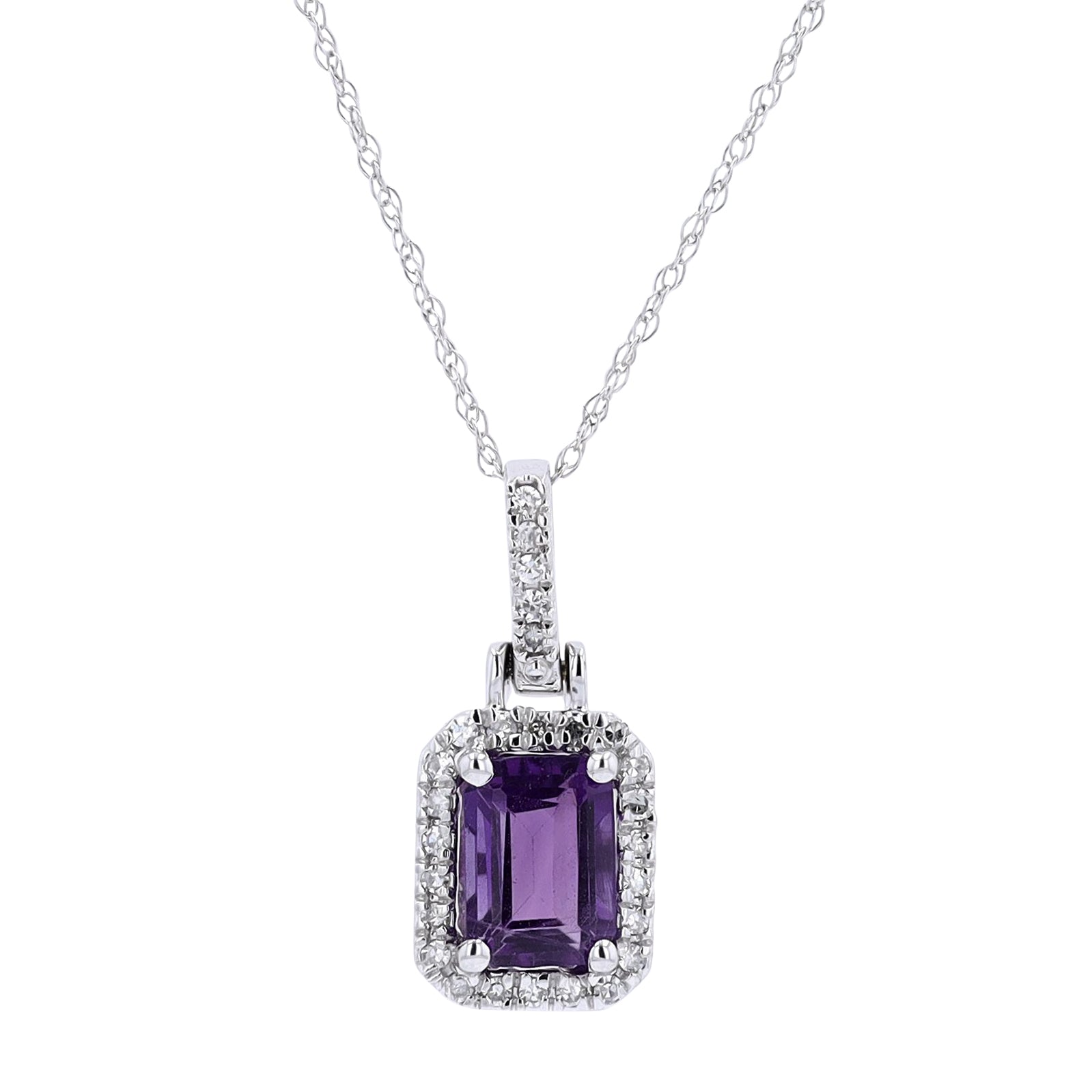 10K Gemstone & Diamond Pendant<p><strong>More Colors Available</p></strong>