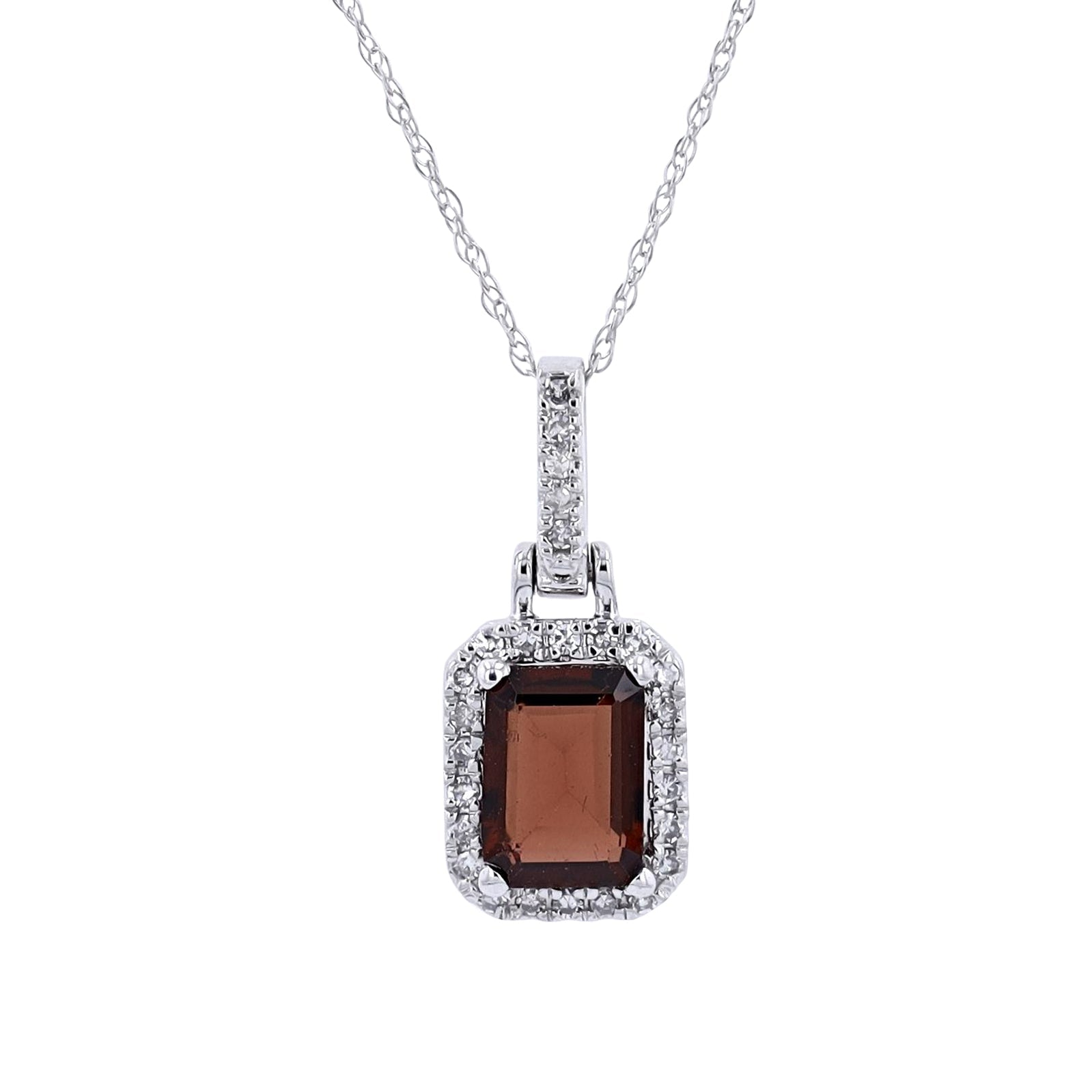 10K Gemstone & Diamond Pendant<p><strong>More Colors Available</p></strong>