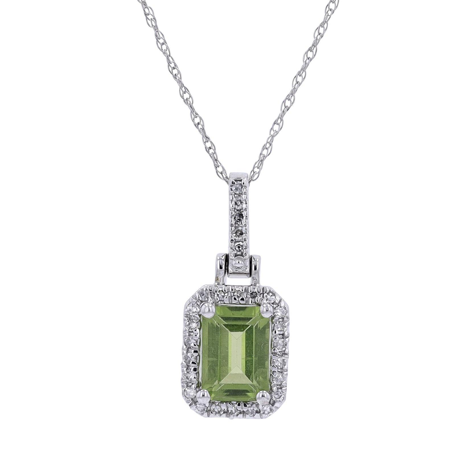 10K Gemstone & Diamond Pendant<p><strong>More Colors Available</p></strong>