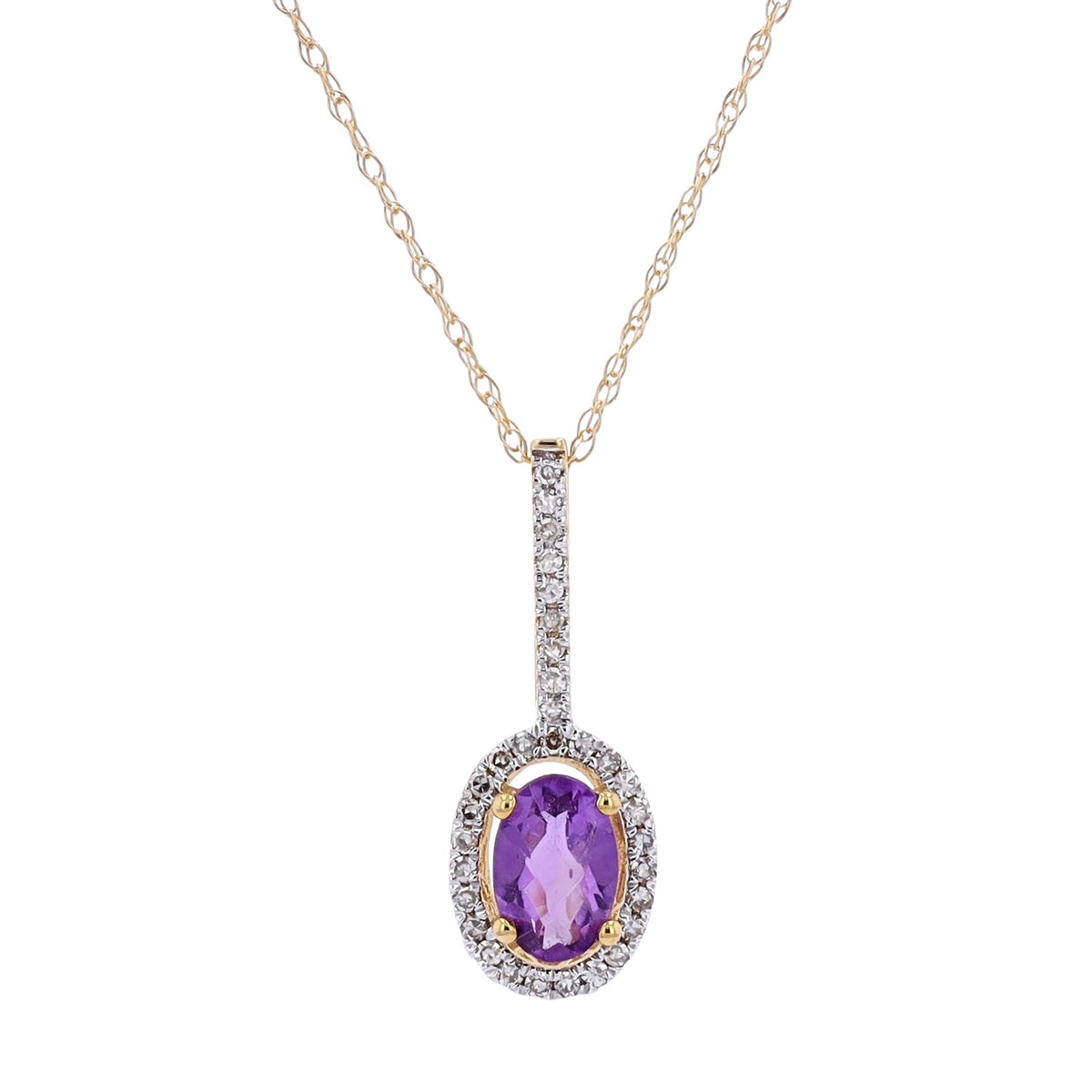 14K Oval Gemstone Pendant<p><strong>More Colors Available</p></strong>
