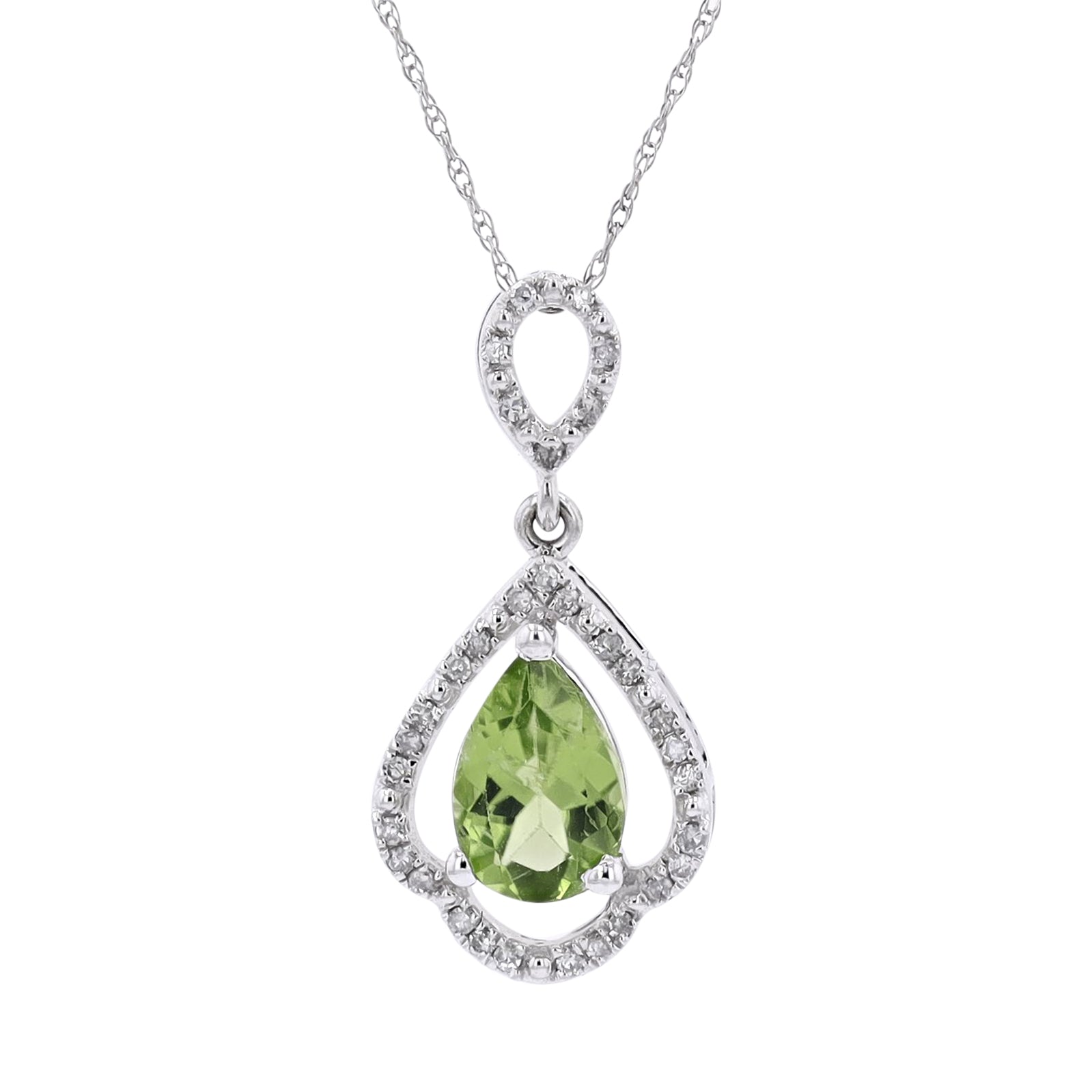 10K Gemstone & Diamond Pendants<p><strong>More Colors Available</p></strong>
