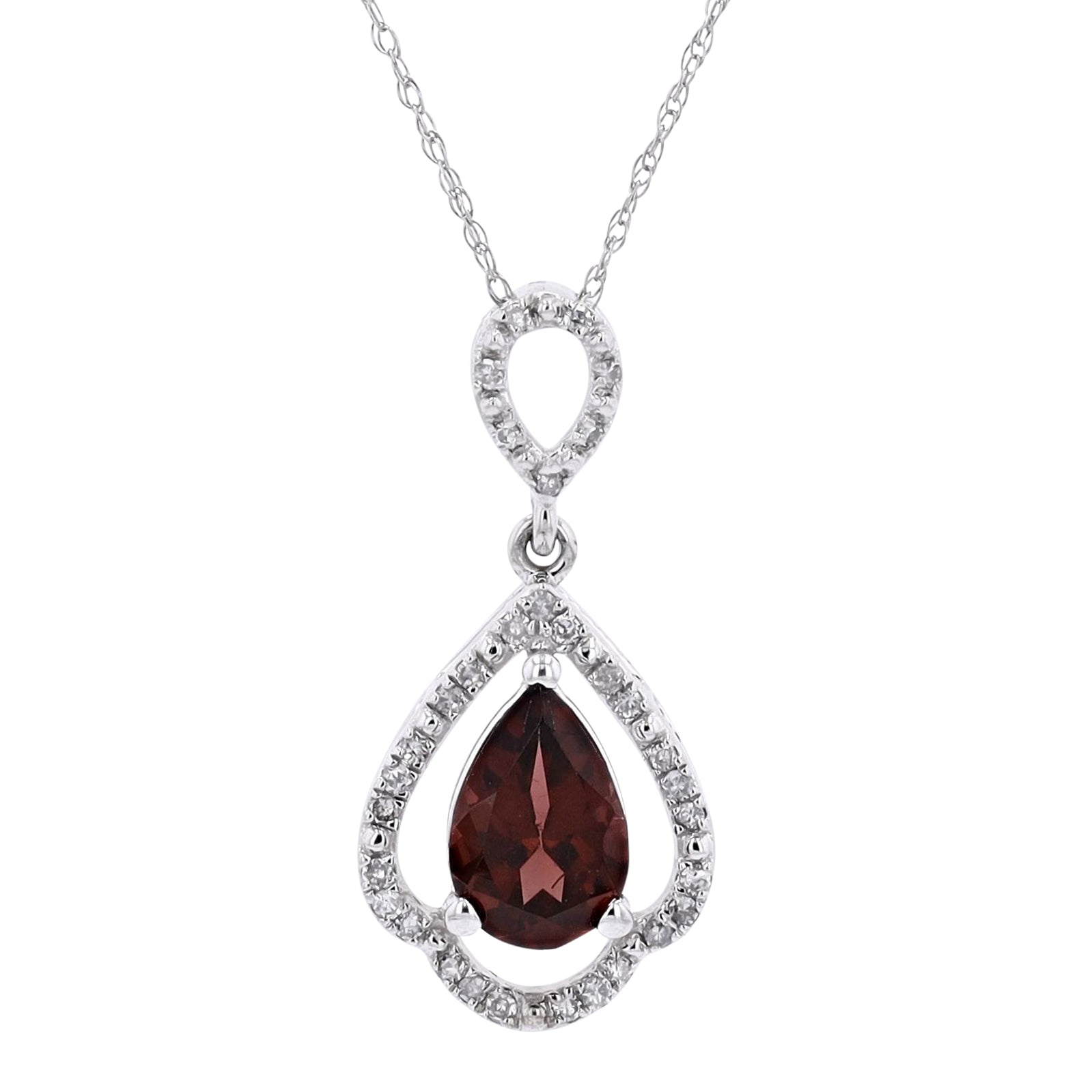 10K Gemstone & Diamond Pendants<p><strong>More Colors Available</p></strong>