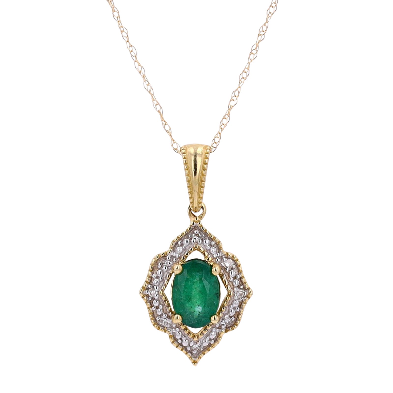10K Gemstone Center Pendant<p><strong>More Colors Available</p></strong>