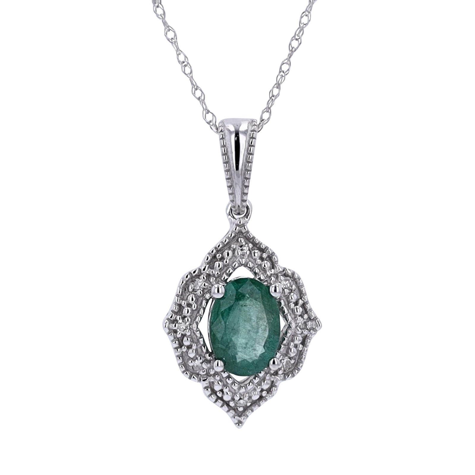 10K Gemstone Center Pendant<p><strong>More Colors Available</p></strong>