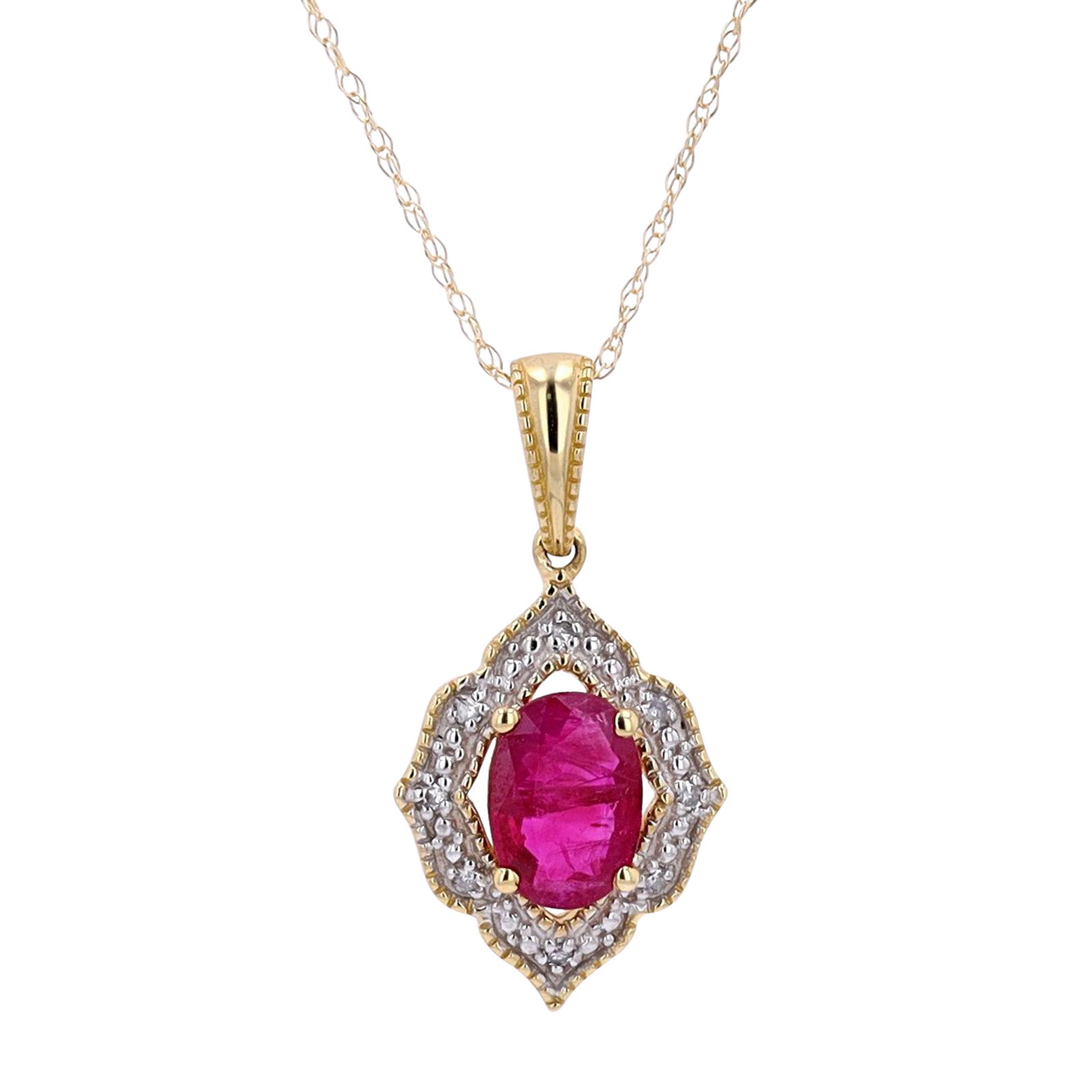 10K Gemstone Center Pendant<p><strong>More Colors Available</p></strong>