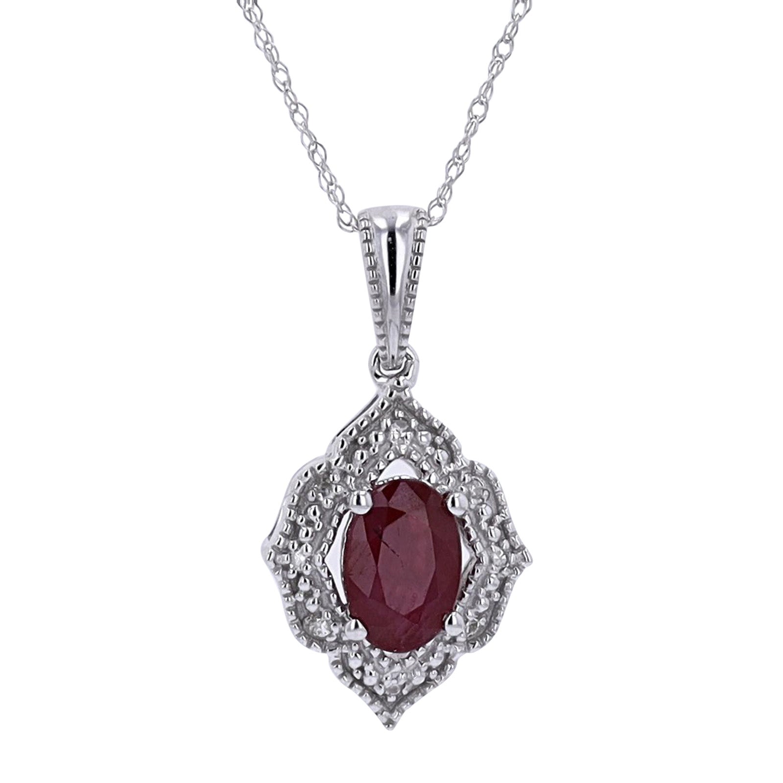 10K Gemstone Center Pendant<p><strong>More Colors Available</p></strong>