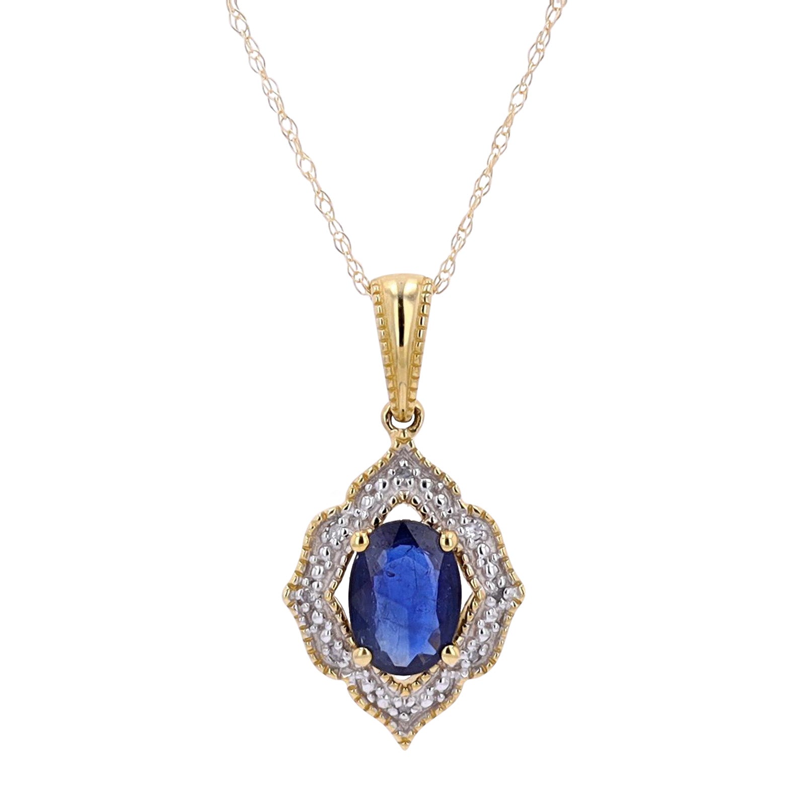 10K Gemstone Center Pendant<p><strong>More Colors Available</p></strong>