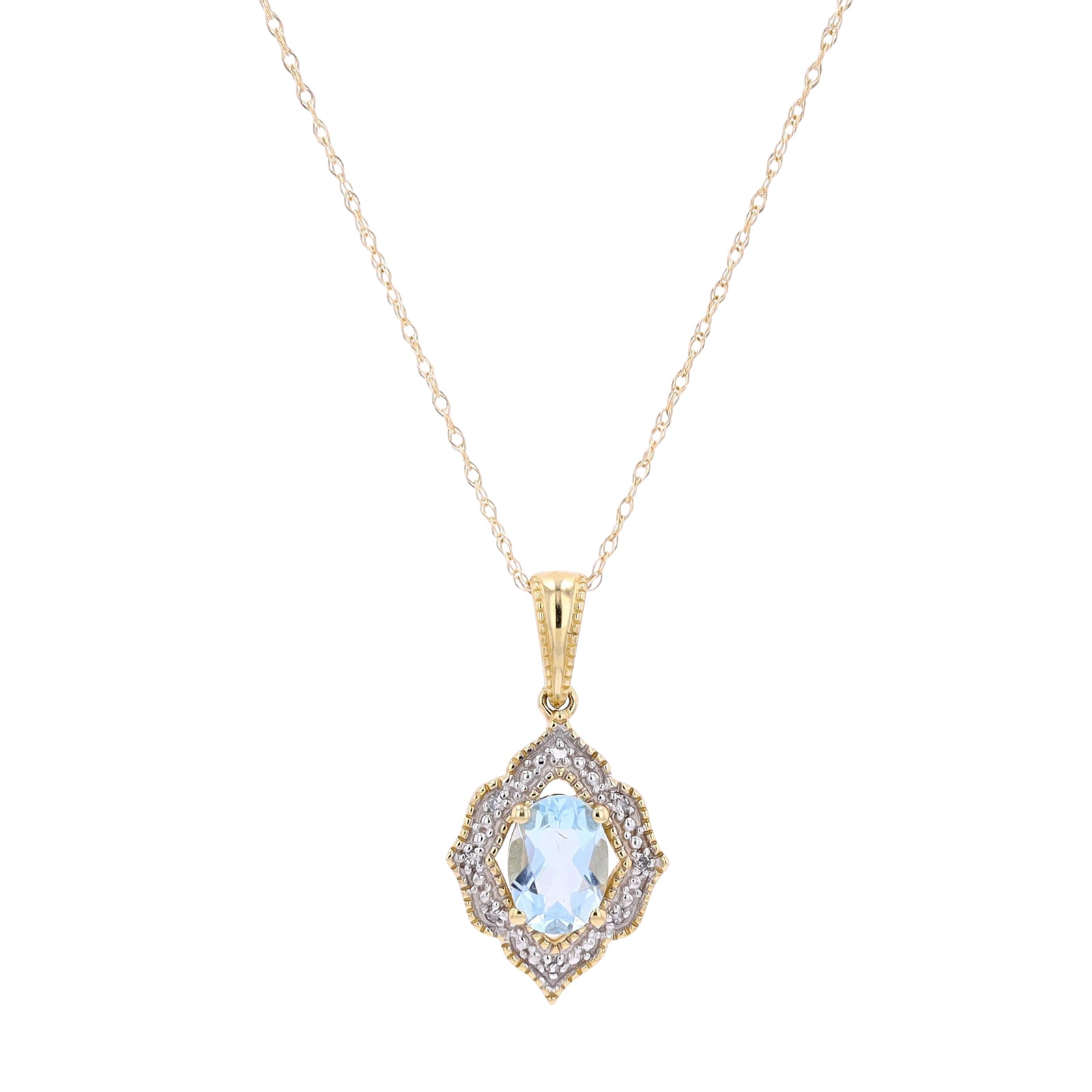10K Gemstone Center Pendant<p><strong>More Colors Available</p></strong>