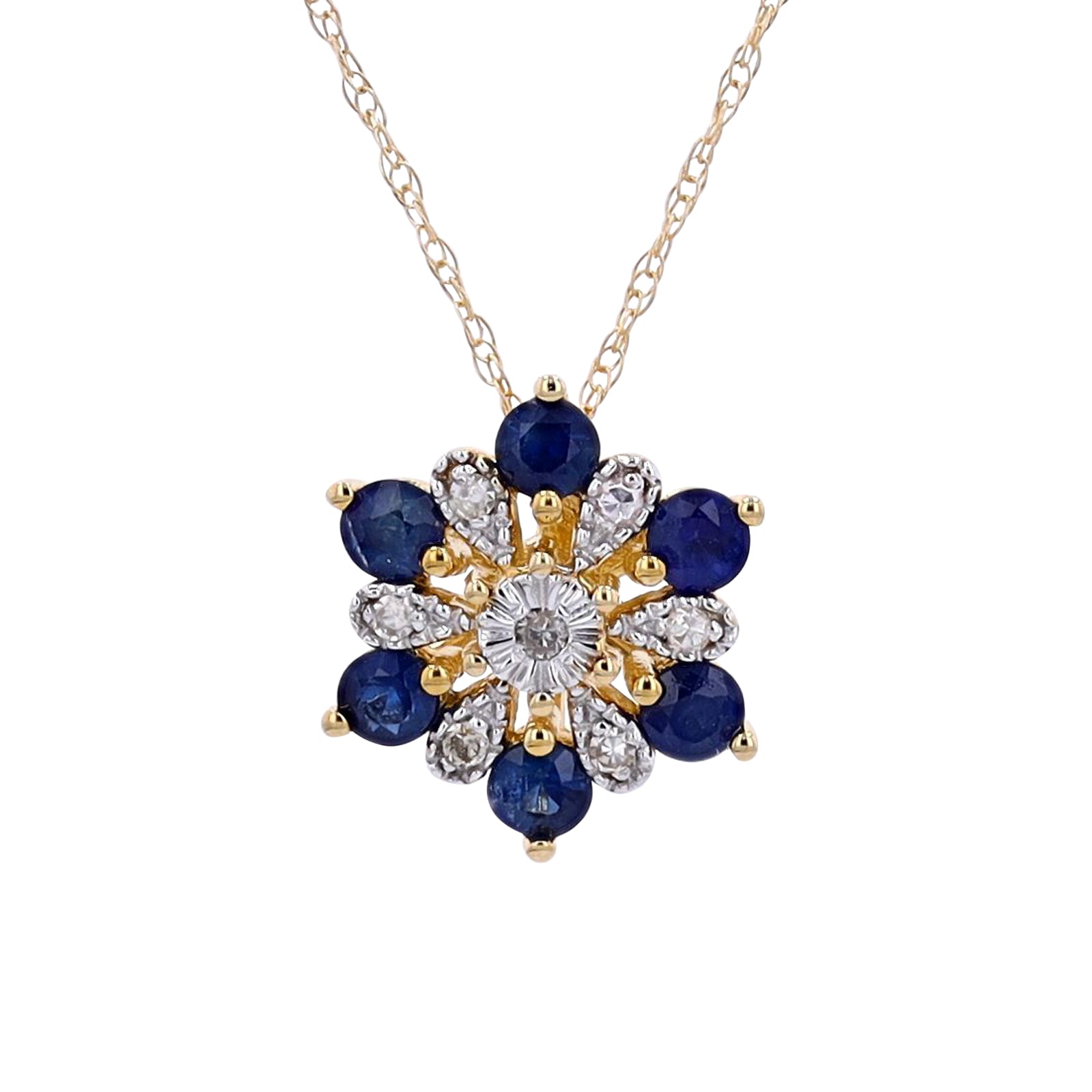 14K Halo Gemstone Pendant<p><strong>More Colors Available</p></strong>