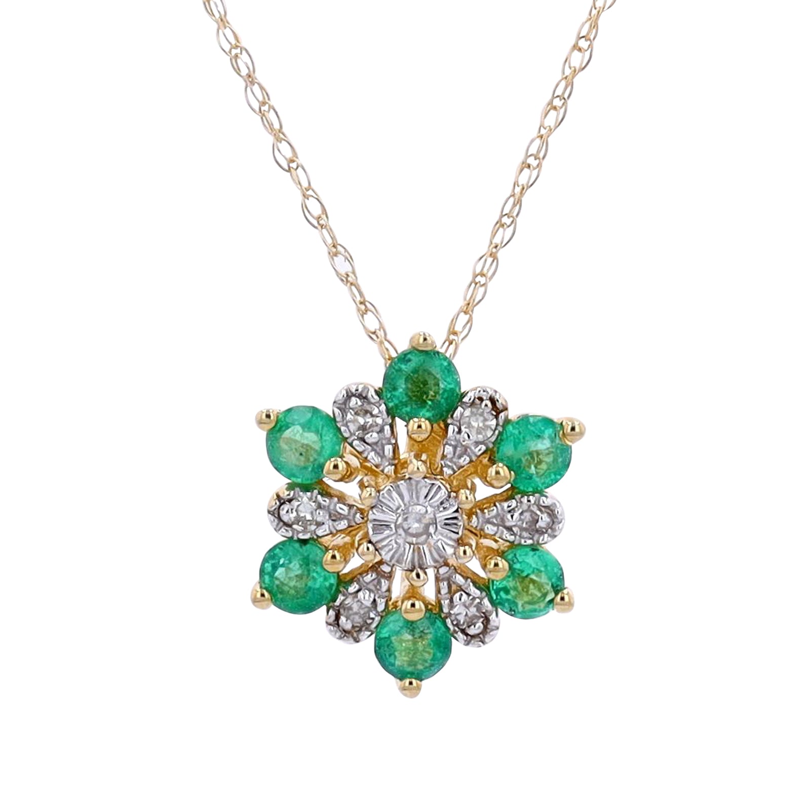 14K Halo Gemstone Pendant<p><strong>More Colors Available</p></strong>