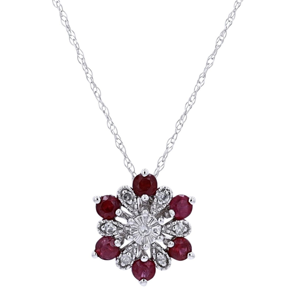 14K Halo Gemstone Pendant<p><strong>More Colors Available</p></strong>
