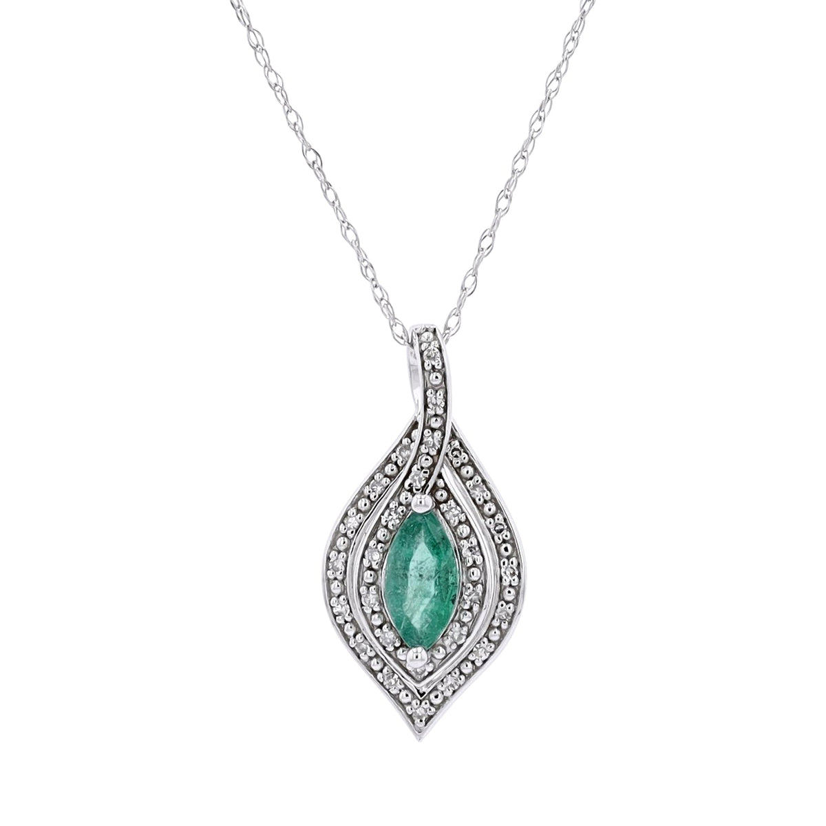 14K Gemstone & Diamond Pendant<p><strong>More Colors Available</p></strong>