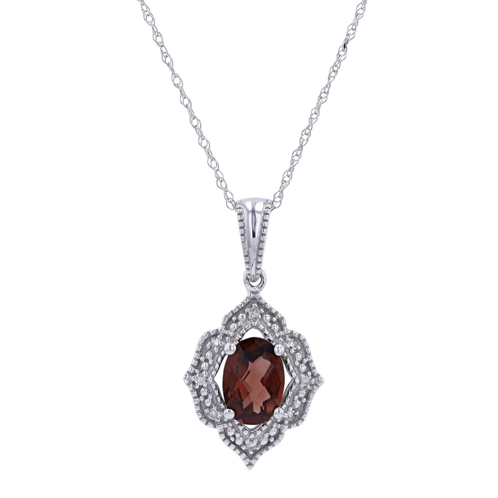 10K Oval Gemstone Center  Pendants<p><strong>More Colors Available</p></strong>