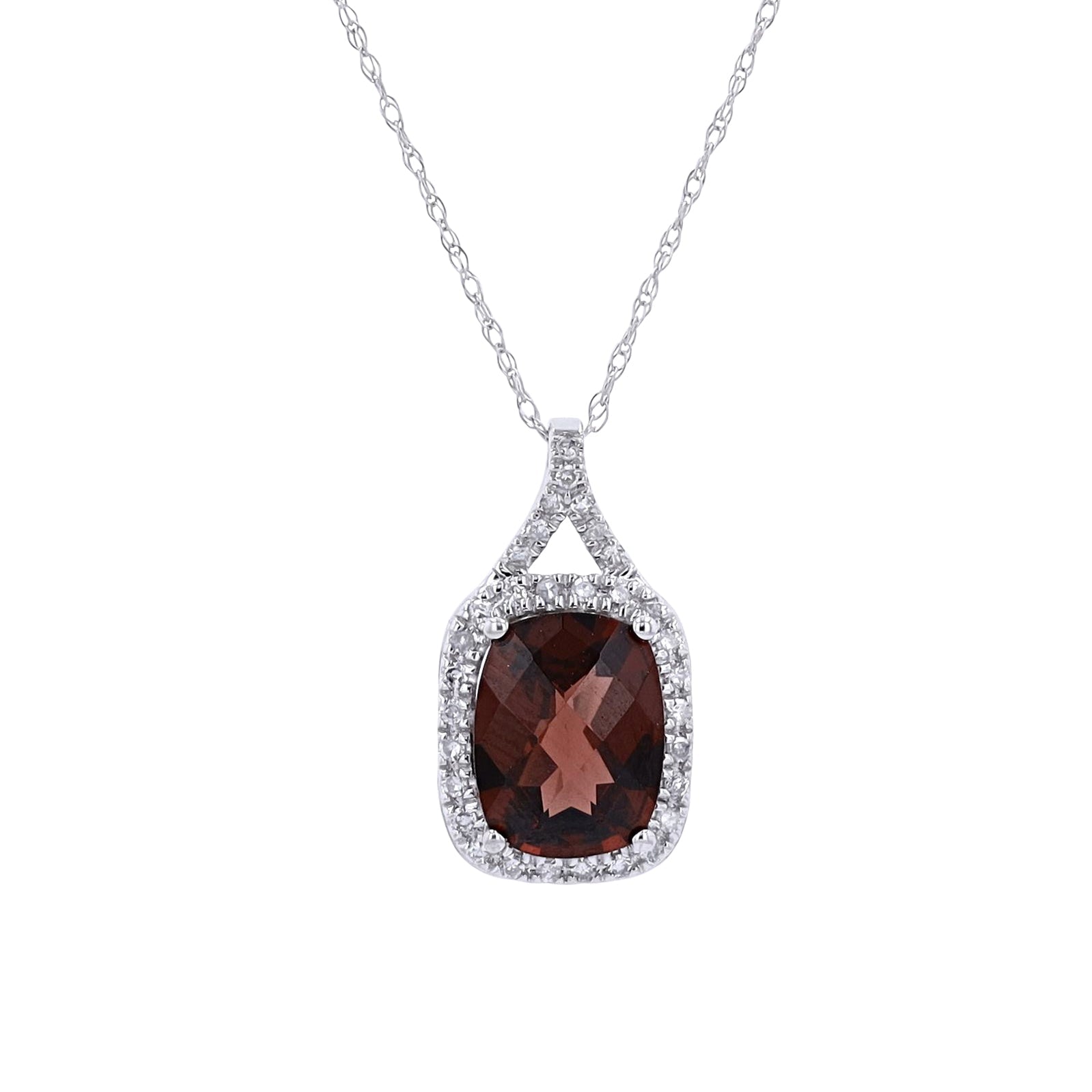 14K Gemstone Halo Pendant<p><strong>More Colors Available</p></strong>