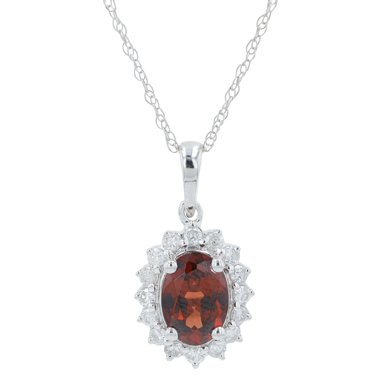 10K Gemstone Halo Pendant<p><strong>More Colors Available</p></strong>
